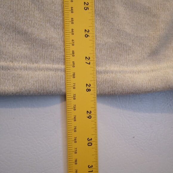 Izod Men's 1/4 Zip Fleece Lined Beige Loose Fit Sweater - Picture 6 of 9